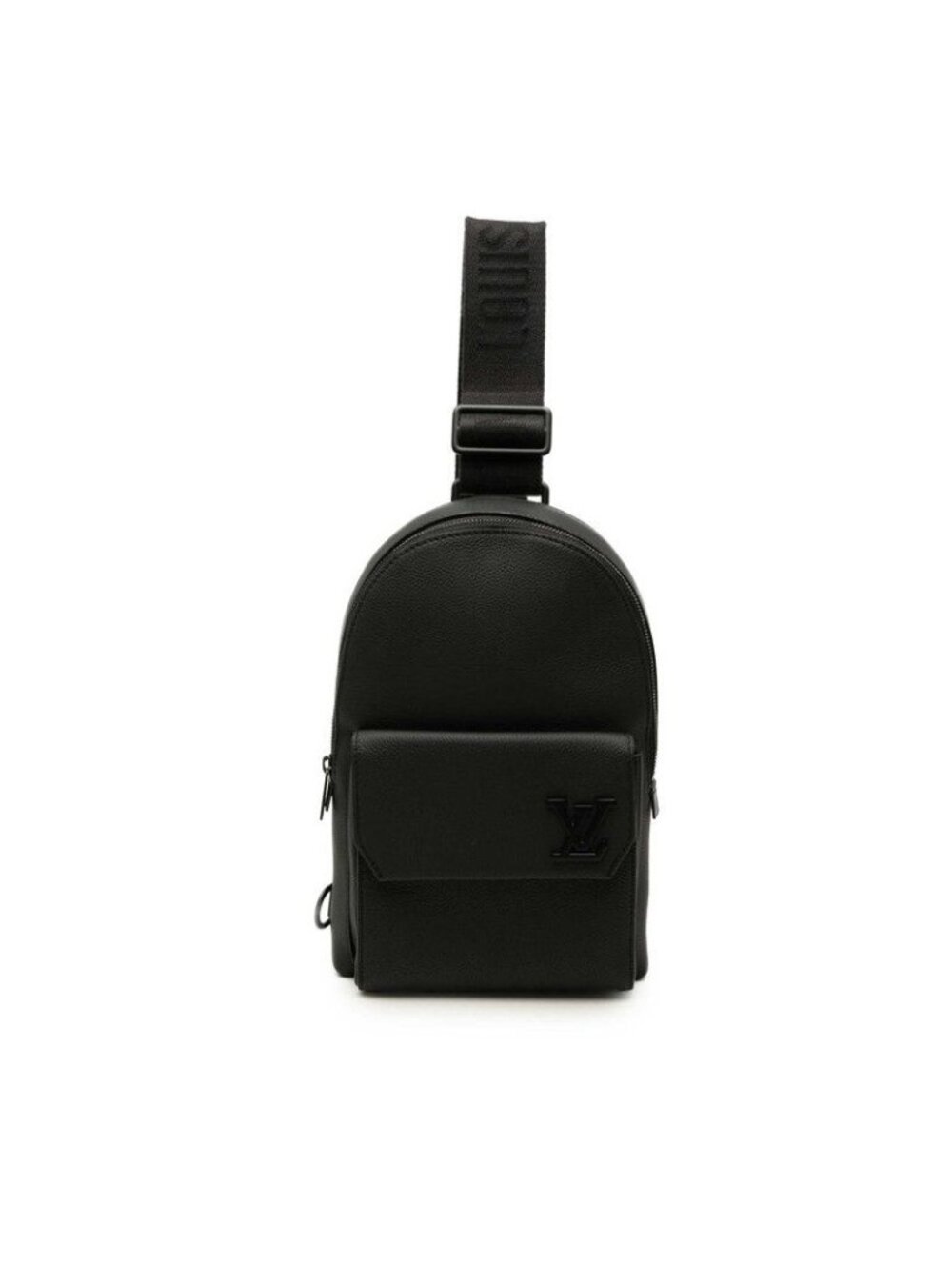 Louis Vuitton LV Aerogram Pilot Sling Bag Black Leather